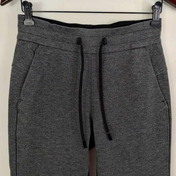Lululemon On Track Jogger 4 Heathered Black Gym Workout Tapered Leg W5AMIS - Picture 2 of 10